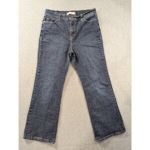 Levis Perfectly Slimming 512 Bootcut Jeans Womens 12 Short Blue Stretch Denim